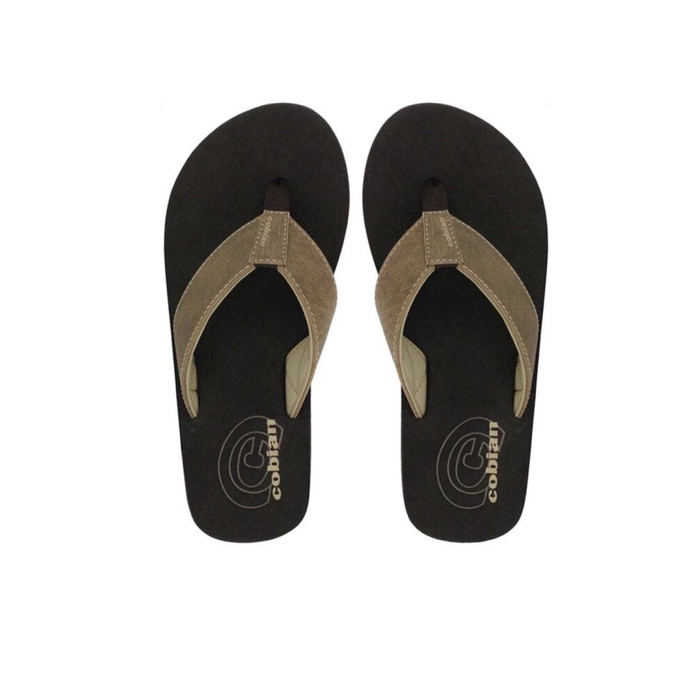 COBIAN Men's Floater 2 Full Arch Support Mocha Flip Flop Sandals | Size 14 (NWT)